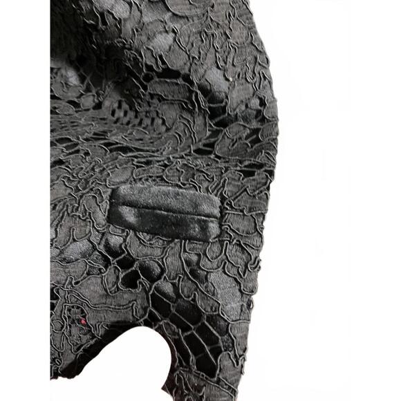 Elegant Black Lace Bolero Jacket with Beautiful Jeweled Buttons Large/XLarge - Picture 13 of 14